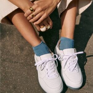 Sezane Léo Trainers White Women's Quiet Luxury Designer Sneakers Size 8
